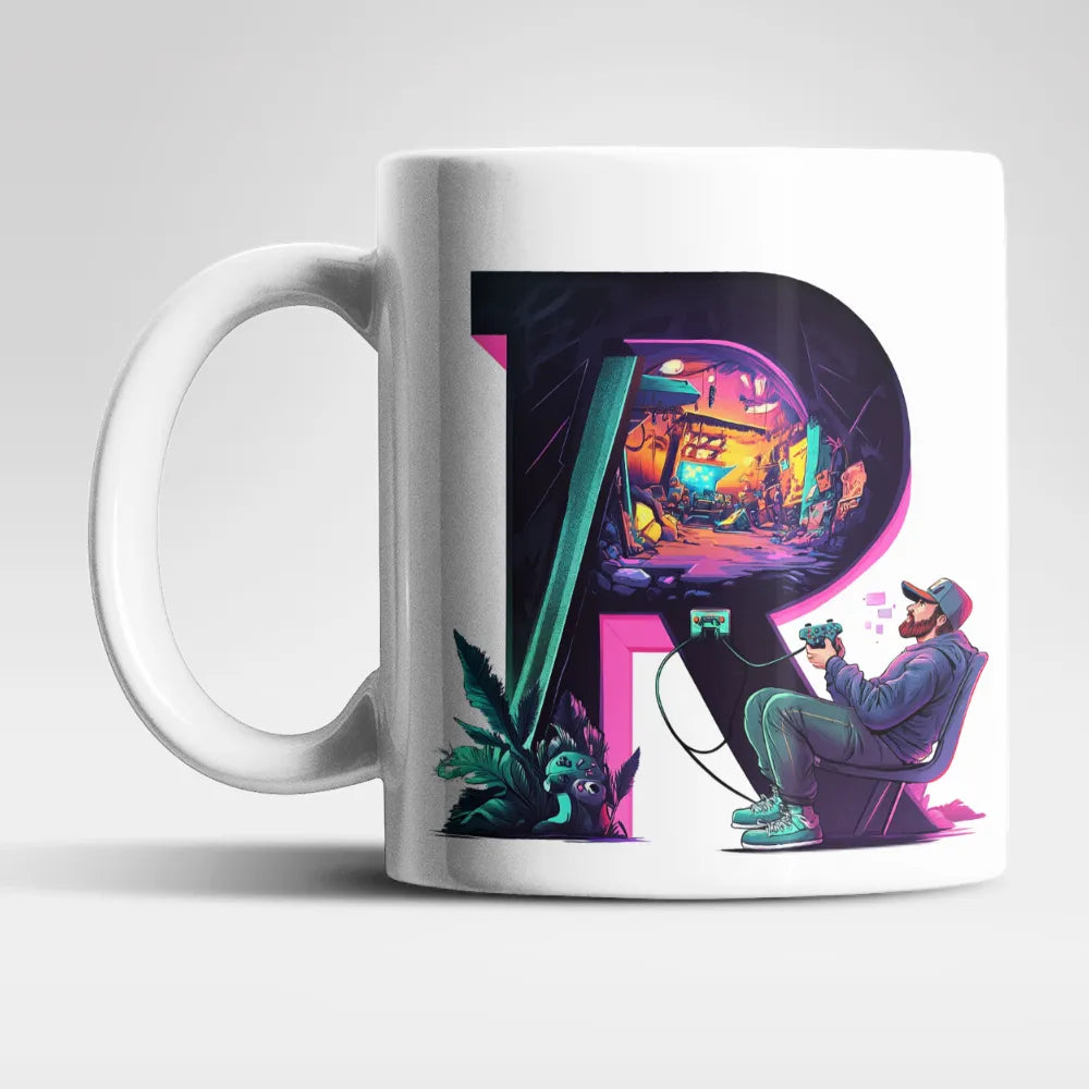 Name A bis Z Gamer Spieler Zocker Kaffeetasse Teetasse Tasse Geschenkidee - WS-Trend.de