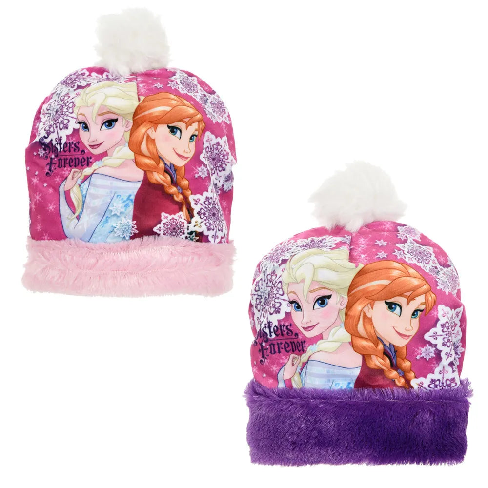 Disney Die Eiskönigin Elsa Anna Kinder Herbst Wintermütze Bommelmütze - WS-Trend.de