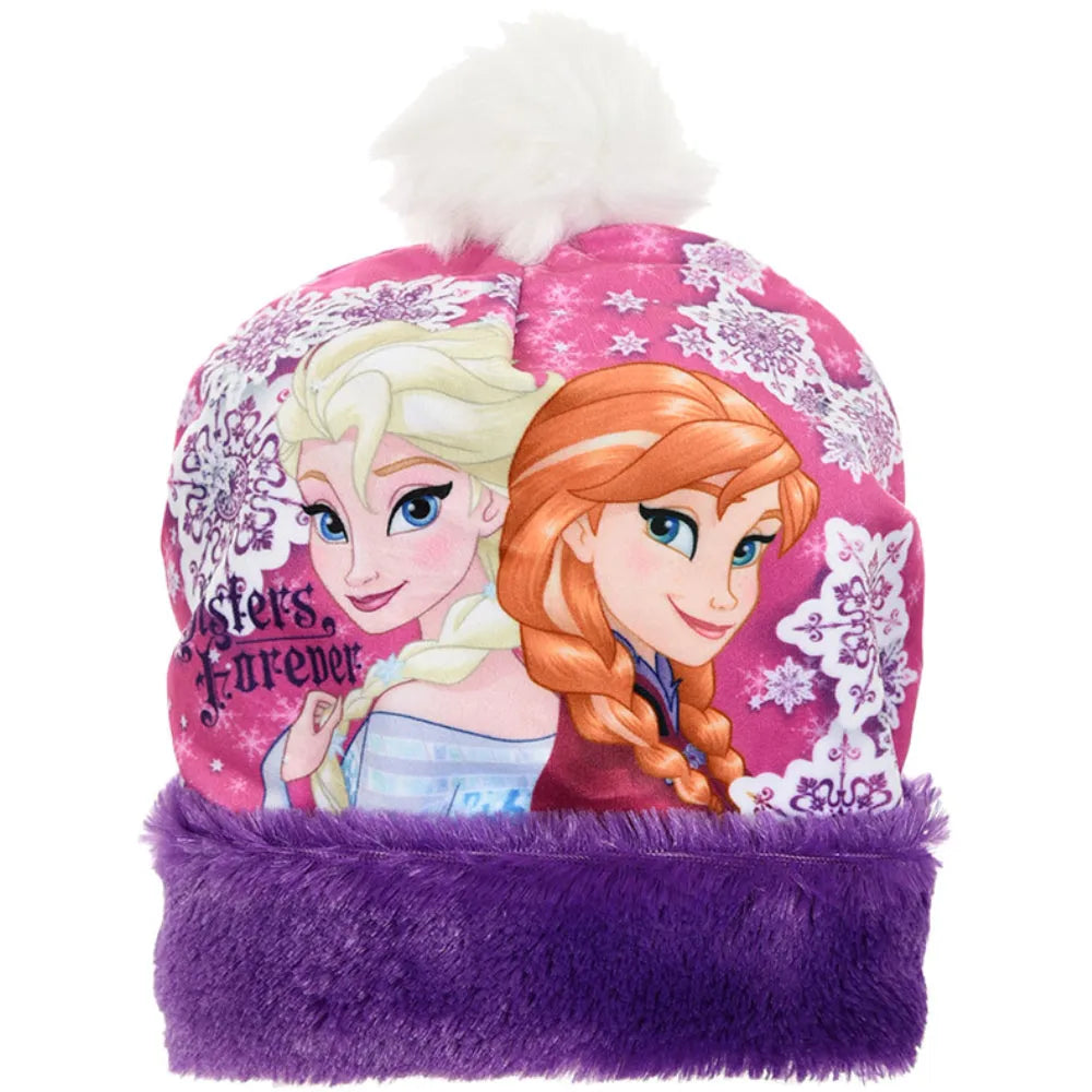 Disney Die Eiskönigin Elsa Anna Kinder Herbst Wintermütze Bommelmütze - WS-Trend.de