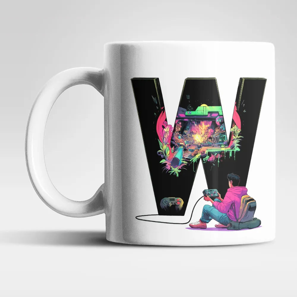 Name A bis Z Gamer Spieler Zocker Kaffeetasse Teetasse Tasse Geschenkidee - WS-Trend.de