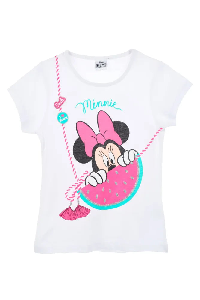 Disney Minnie Maus Smile Mädchen Kinder kurzarm T-Shirt Top - WS-Trend.de 98-128 Baumwolle