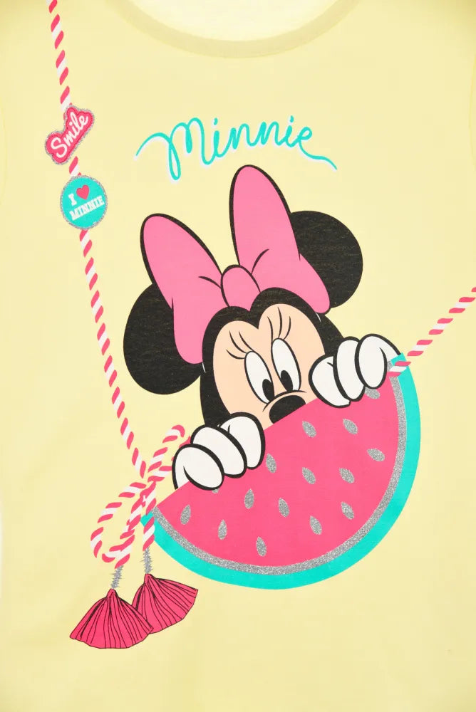 Disney Minnie Maus Smile Mädchen Kinder kurzarm T-Shirt Top - WS-Trend.de 98-128 Baumwolle