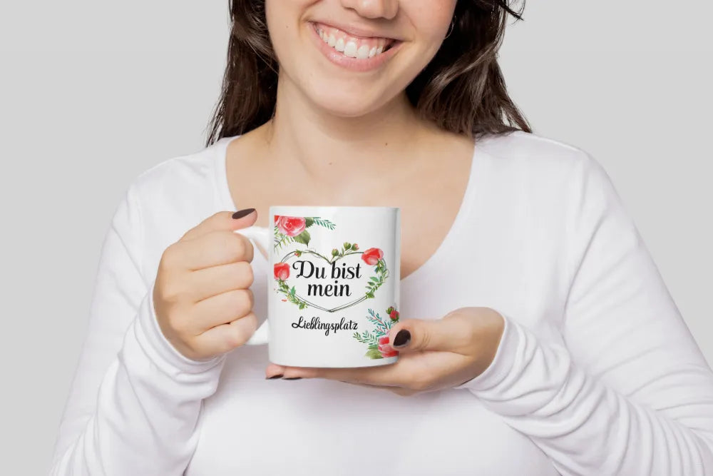 Du bist mein Lieblingsplatz Valentinstag Kaffeetasse Teetasse Tasse Geschenkidee - WS-Trend.de