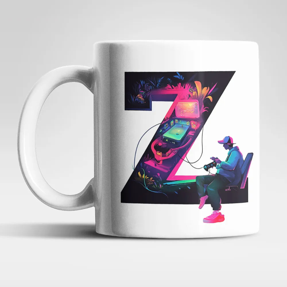 Name A bis Z Gamer Spieler Zocker Kaffeetasse Teetasse Tasse Geschenkidee - WS-Trend.de