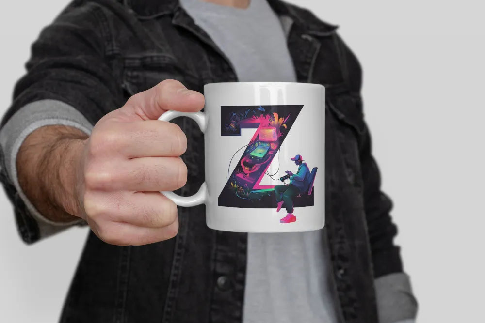 Name A bis Z Gamer Spieler Zocker Kaffeetasse Teetasse Tasse Geschenkidee - WS-Trend.de