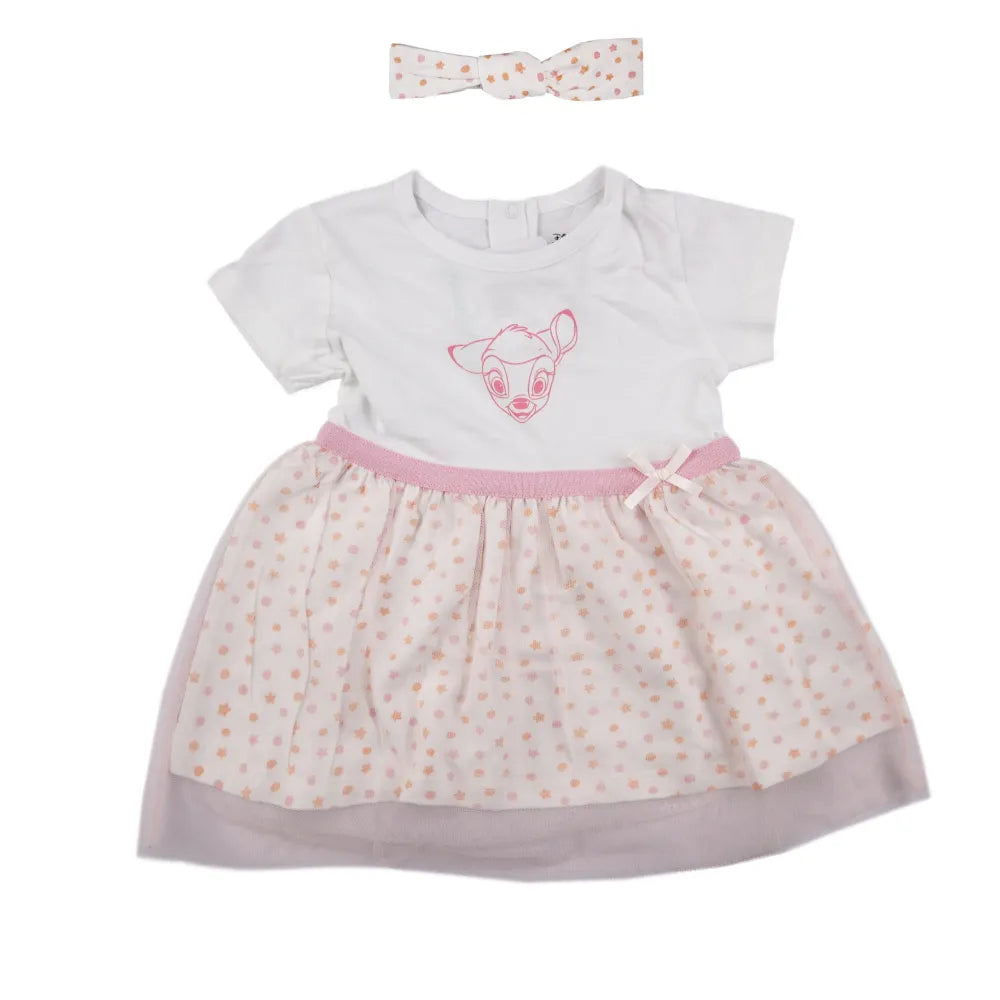 Disney Bambi Baby Kleinkind Tüllkleid Sommerkleid mit Haarband - WS-Trend.de 62-86 Baumwolle