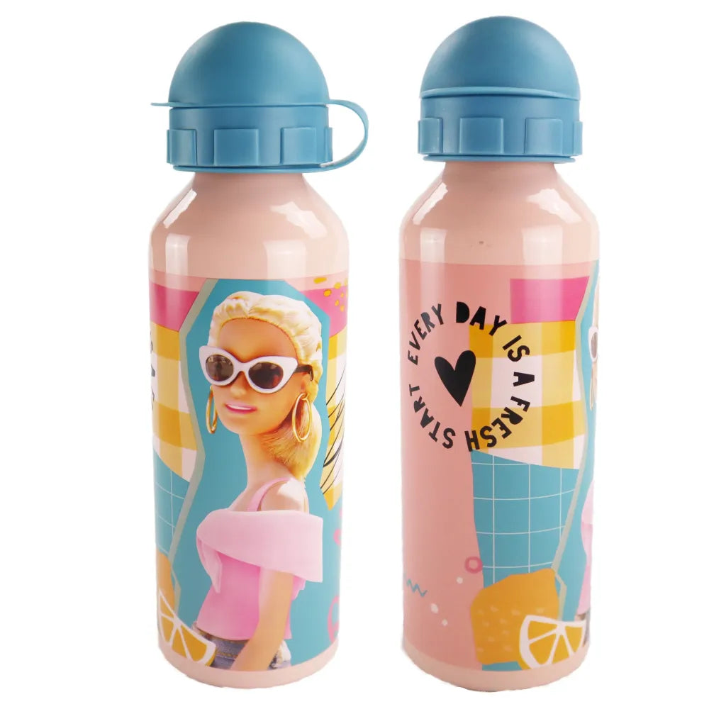 Barbie Kinder Aluminium Wasserflasche Trinkflasche Flasche 500 ml - WS-Trend.de Sport