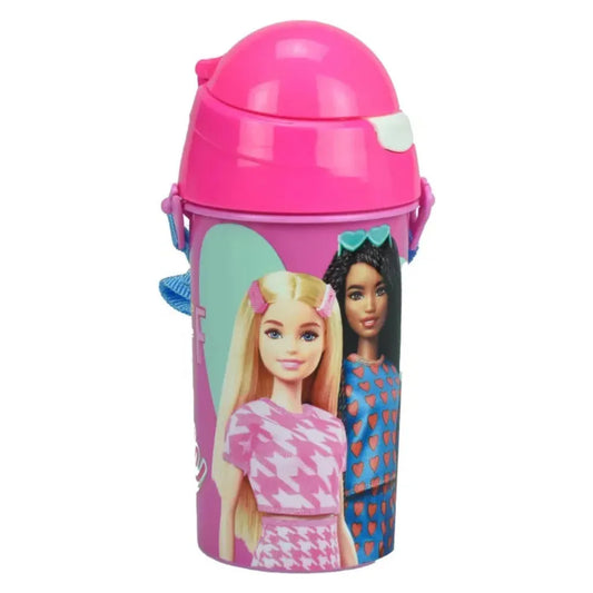 Barbie Kinder Sport Wasserflasche Trinkflasche Flasche Trinkhalm 500 ml - WS-Trend.de