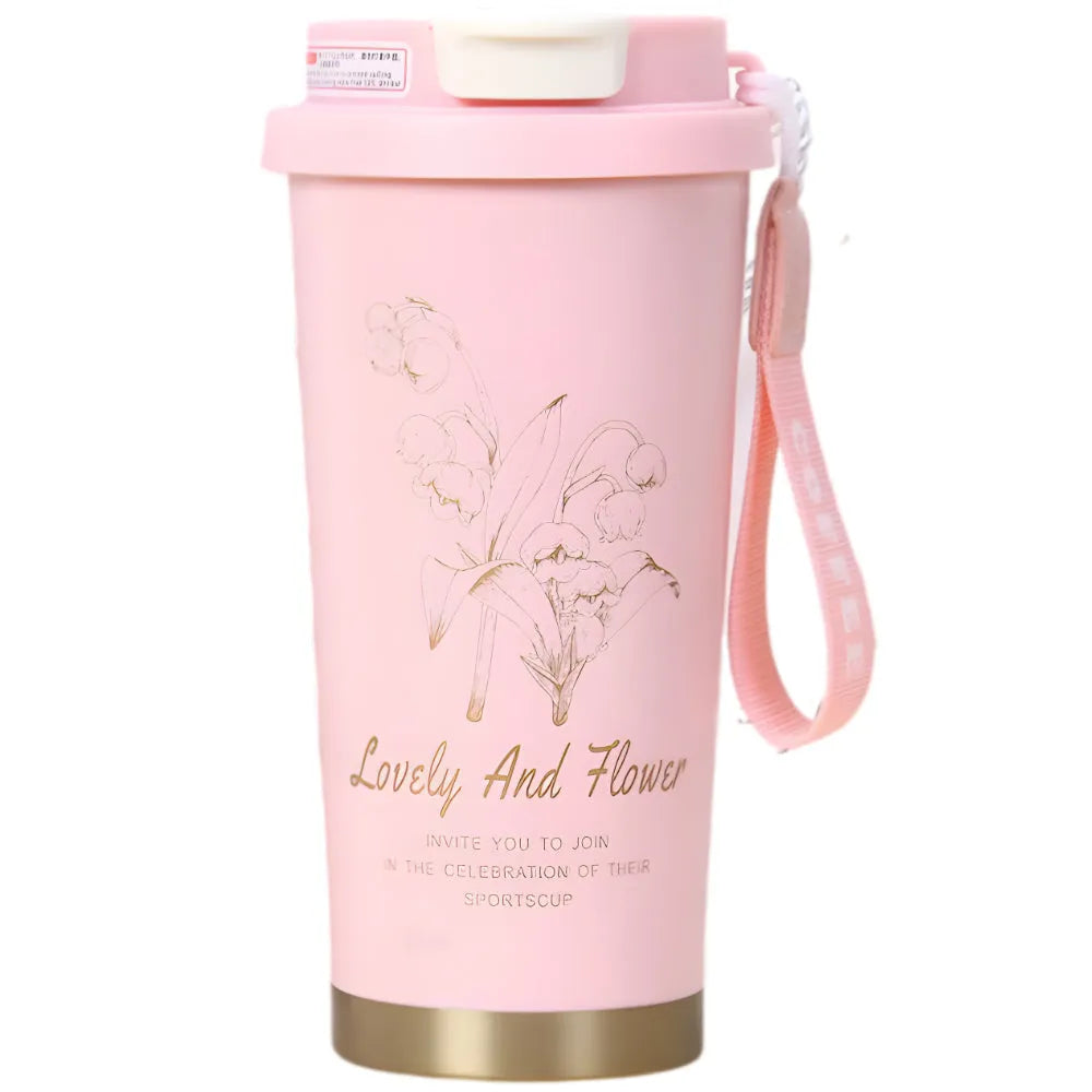 Lovely and Flower Isolierter Kaffeebecher Thermobecher Becher To-Go 550 ml - WS-Trend.de