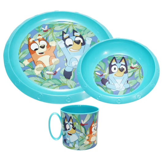 Bluey Bingo Kinder Geschirr-Set 3 tlg Becher Teller Schüssel - WS-Trend.de