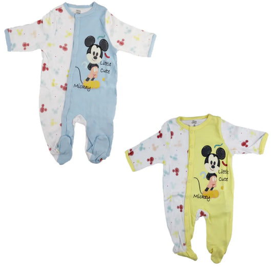 Disney Mickey Maus Baby langarm Body Strampler - WS-Trend.de Kleinkind Schlafanzug Gr. 68 - 92