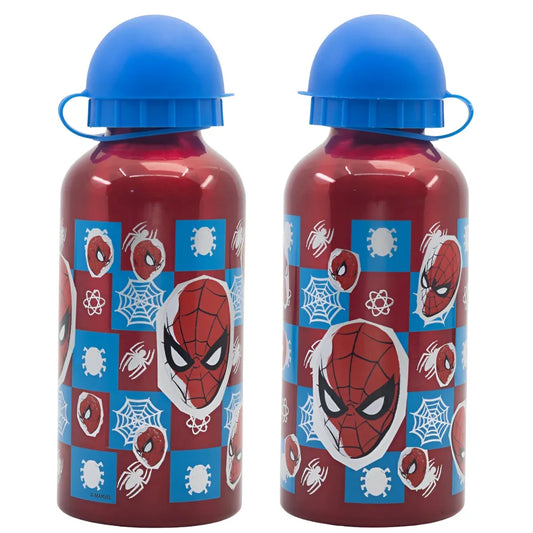 Marvel Spiderman Kinder Alu Wasserflasche Trinkflasche Flasche 400 ml - WS-Trend.de