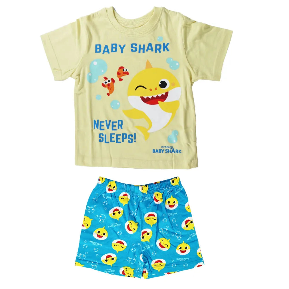 Baby Shark Hai Kinder Mädchen Schlafanzug Pyjama - WS-Trend.de kurz 92-116 100% Baumwolle