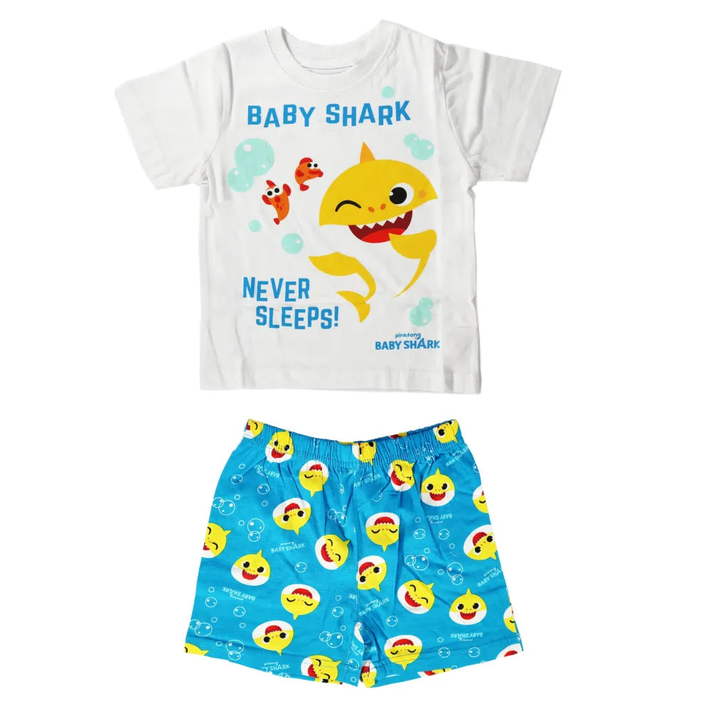 Baby Shark Hai Kinder Mädchen Schlafanzug Pyjama - WS-Trend.de kurz 92-116 100% Baumwolle