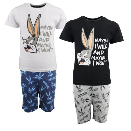 Bugs Bunny Kinder Schlafanzug Pyjama kurzarm - WS-Trend.de kurz Sleepwear 104-134 baumwolle