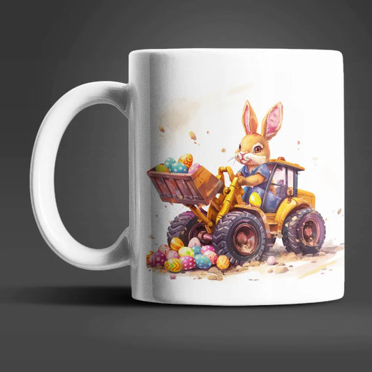 Osterhase Radlader Ostereier Ostern Kaffeetasse Teetasse Tasse Geschenkidee - WS-Trend.de