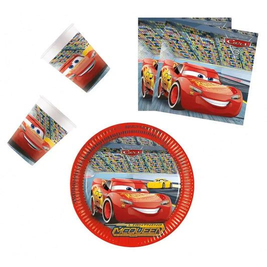 Disney Cars Lighning MCQueen Geburtstag Deko Set 36tlg.Geschirr Partyset - WS-Trend.de