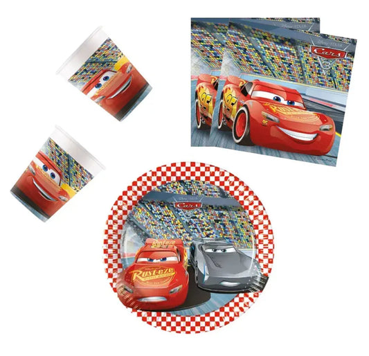 Disney Cars Lighning MCQueen Geburtstag Deko Set 36tlg.Geschirr Partyset - WS-Trend.de