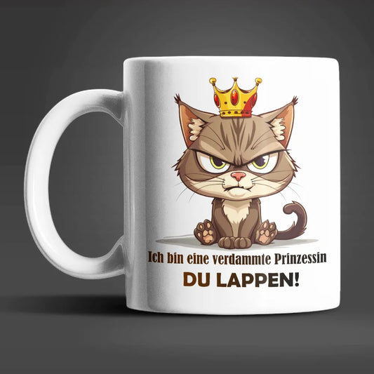 Katze Prinzessin witzige lustige Keramik Kaffeetasse Teetasse Tasse Geschenke - WS-Trend.de