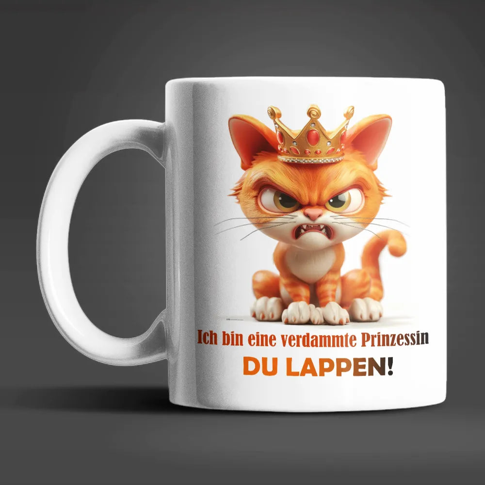 Katze Prinzessin witzige lustige Keramik Kaffeetasse Teetasse Tasse Geschenke - WS-Trend.de