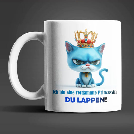 Katze Prinzessin witzige lustige Keramik Kaffeetasse Teetasse Tasse Geschenke - WS-Trend.de