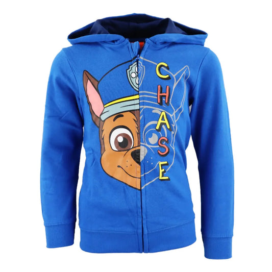 Paw Patrol Chase Kinder Pullover mit Kapuze - WS-Trend.de Sweatshirt Hoodie Jungen Gr. 98-128 Blau