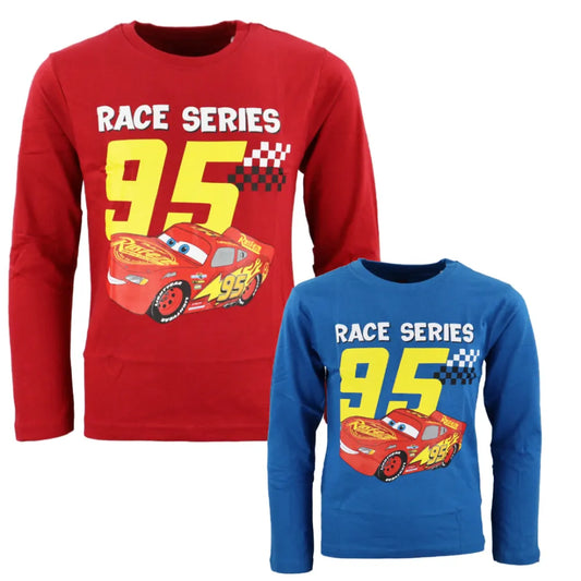 Disney Cars Lighntning McQueen Kinder langarm T-Shirt - WS-Trend.de Jungen 98 - 128 Baumwolle