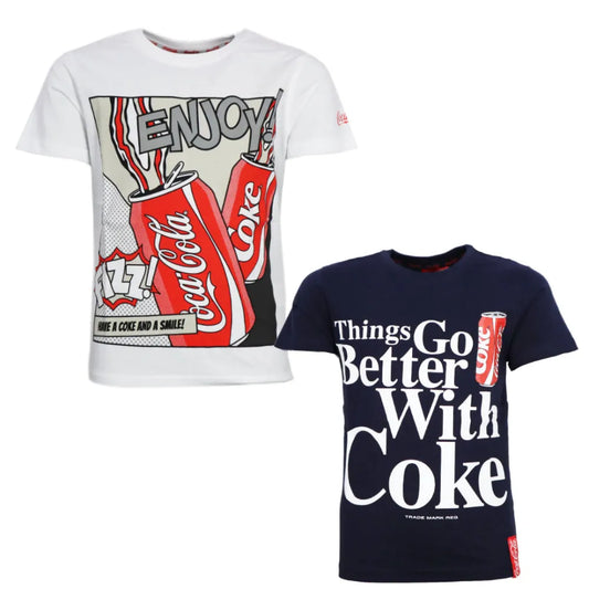 Coca Cola Classic Kinder Jugend Jungen kurzarm T-Shirt - WS-Trend.de 134-164 100% Baumwolle