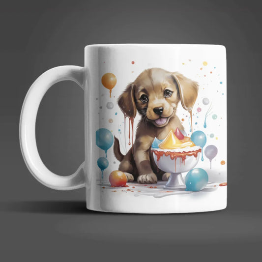 Süßer Hund Hündchen Kinder Teetasse Tasse Geschenkidee 330 ml - WS-Trend.de