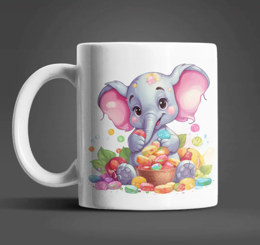 Süßer Elefant Kinder Teetasse Tasse Geschenkidee 330 ml - WS-Trend.de Geschenk