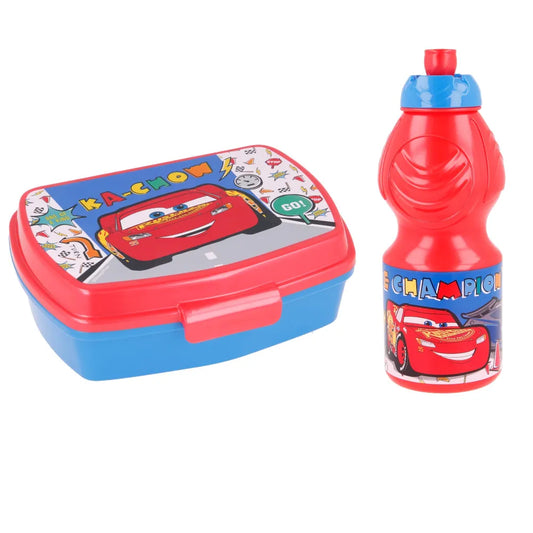 Disney Cars Lightning MCQueen 2 teiliges Set Brotdose - Trinkflasche - WS-Trend.de Lunch