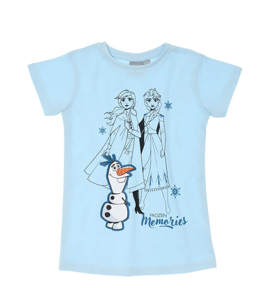 Disney Die Eiskönigin Kinder T-Shirt Blau Grau Gr. 92-128 - WS-Trend.de - Mädchen