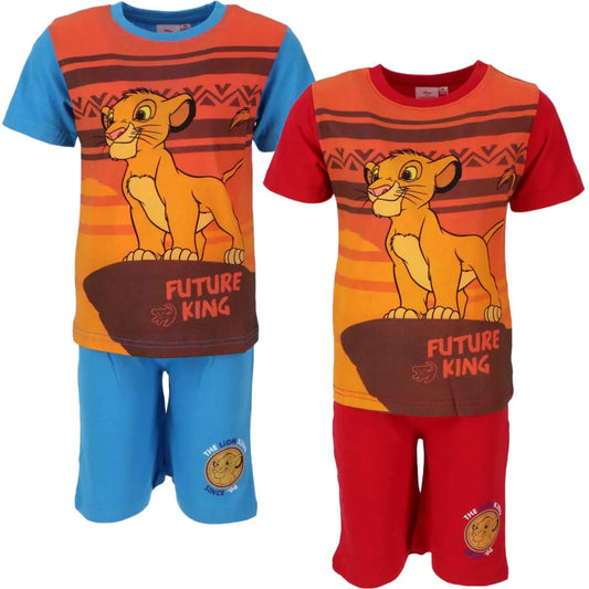 Disney König der Löwen Simba Kinder Pyjama Schlafanzug - WS-Trend.de kurzarm 92 bis 116 Baumwolle