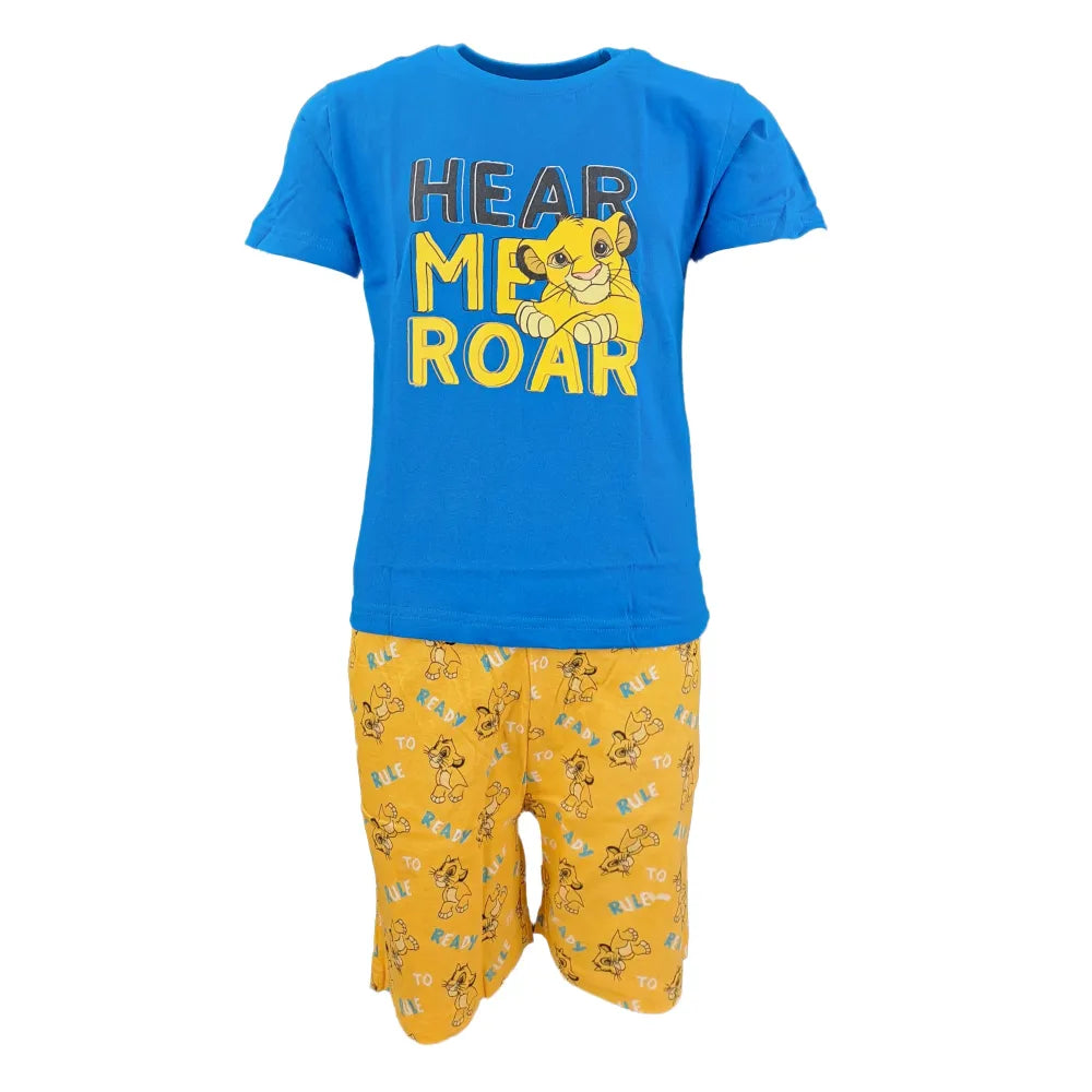 Disney König der Löwen Simba Kinder Pyjama Schlafanzug - WS-Trend.de kurzarm 98 -128 Baumwolle