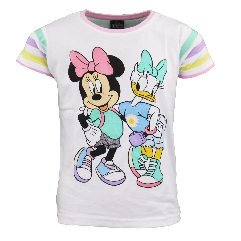 Disney Minnie Maus Daisy Duck Kinder T-Shirt - WS-Trend.de Diasy Grau Weiß für Mädchen 104-134