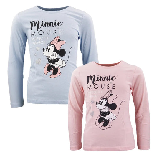 Disney Minnie Maus Kinder langarm T-Shirt - WS-Trend.de Mädchen 98-128 Baumwolle