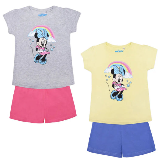 Disney Minnie Maus Kinder Schlafanzug Pyjama - WS-Trend.de Mädchen kurzarm 98-128 Baumwolle