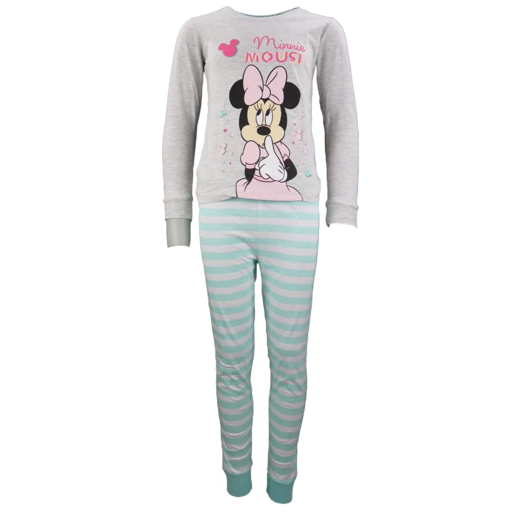 Disney Minnie Maus Kinder Schlafanzug Pyjama lang - WS-Trend.de Mädchen 104 - 134 Baumwolle