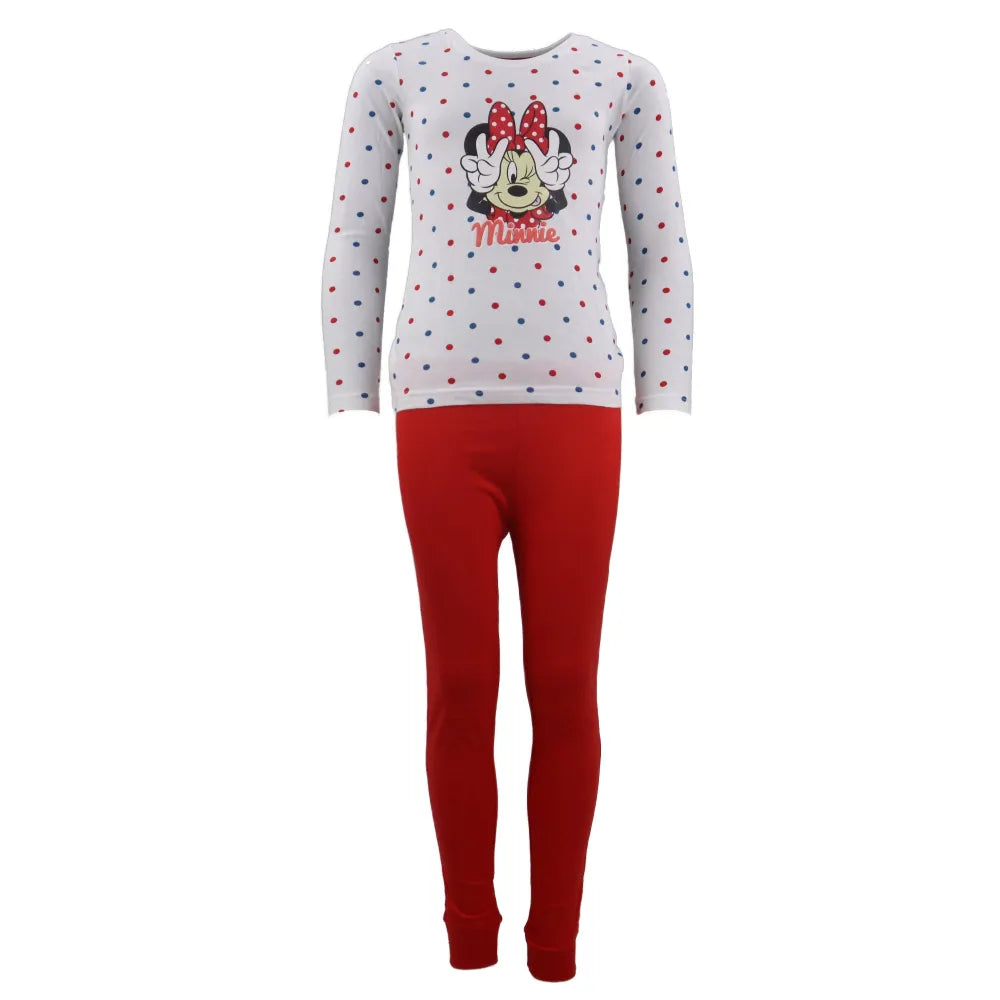 Disney Minnie Maus Kinder Schlafanzug Pyjama lang - WS-Trend.de 98-128 Baumwolle Mädchen