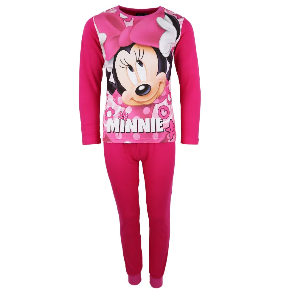 Disney Minnie Mouse Kinder Schlafanzug Pyjama lang - WS-Trend.de Maus 98 bis 128 baumwolle