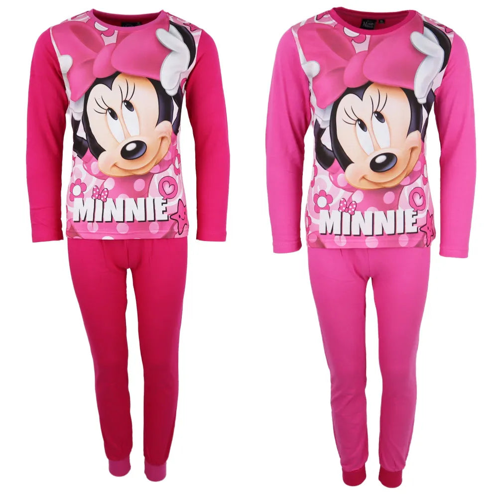 Disney Minnie Mouse Kinder Schlafanzug Pyjama lang - WS-Trend.de Maus 98 bis 128 baumwolle