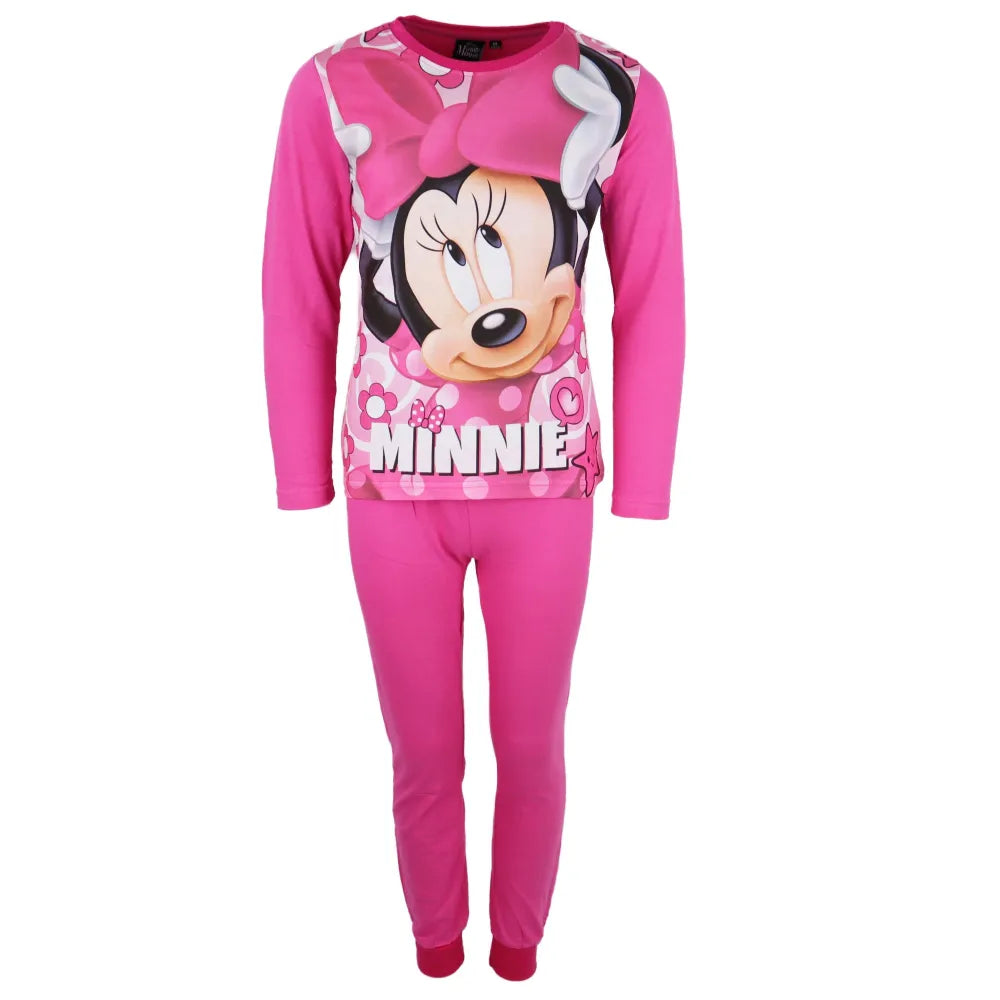 Disney Minnie Mouse Kinder Schlafanzug Pyjama lang - WS-Trend.de Maus 98 bis 128 baumwolle