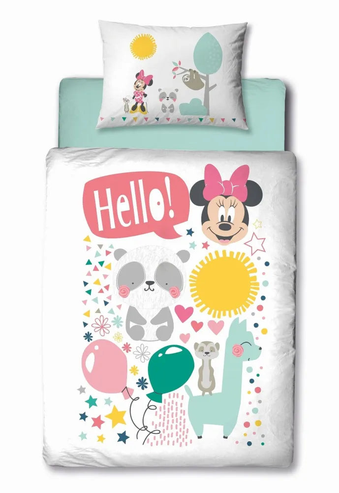 Disney Minnie Maus Baby Bettwäsche Set 100x135 40x60 cm - WS-Trend.de 100x135/140 100% Baumwolle