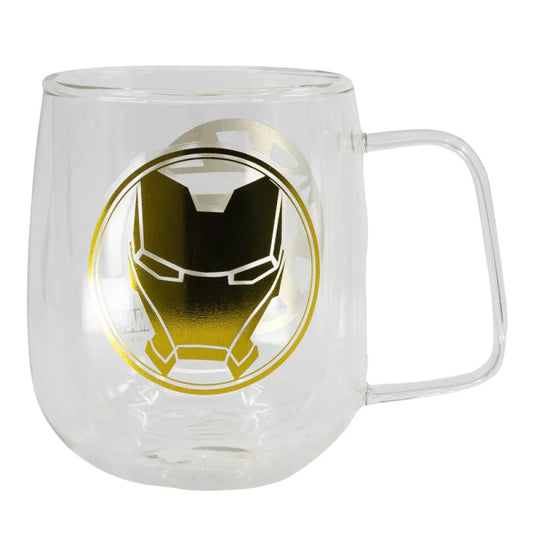 Marvel Iron Man doppelwandige Kaffeetasse Teetasse Glastasse 290 ml - WS-Trend.de