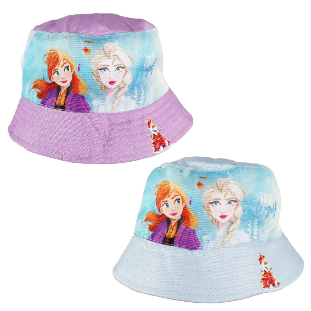 Disney Die Eiskönigin Anna Elsa Olaf Kinder Fischermütze Fischerhut - WS-Trend.de Hut Sommerhut Gr. 52-54