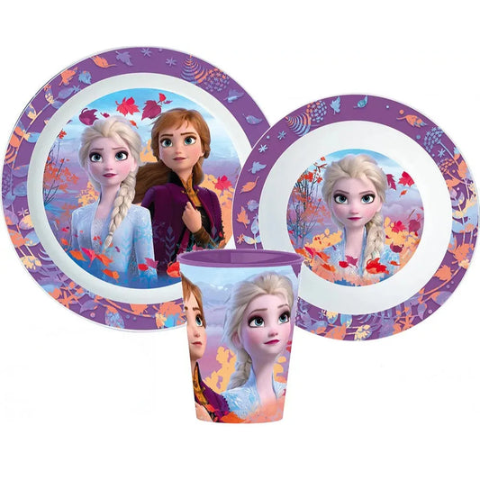 Disney Die Eiskönigin Elsa Kinder Geschirr-Set 3 teilig Becher Teller Schüssel - WS-Trend.de