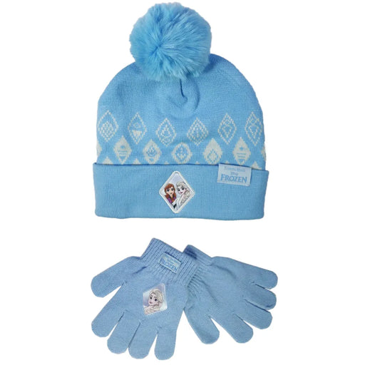 Disney Die Eiskönigin Elsa Anna Kinder Wintermütze Bommelmütze plus Handschuhe - WS-Trend.de