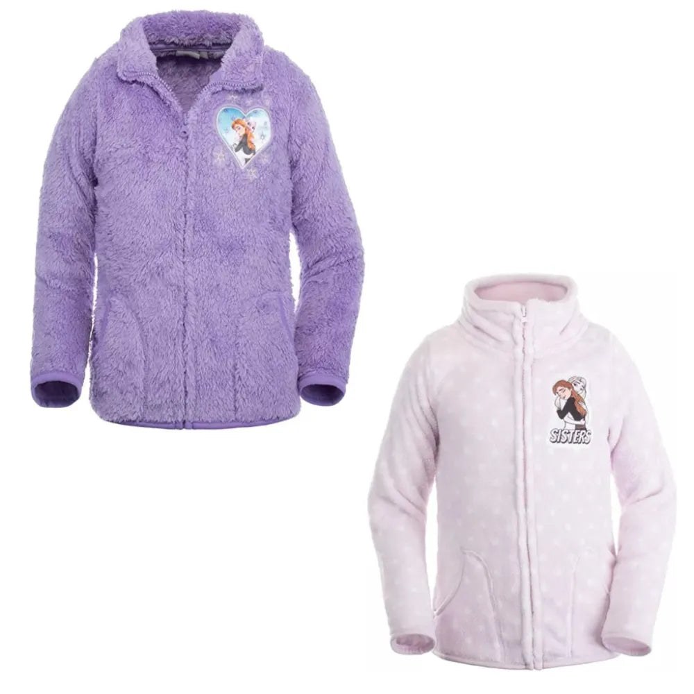 Disney Die Eiskönigin Elsa Anna Kinder Fleece Jacke Langfloor - WS-Trend.de Mädchen 98-116