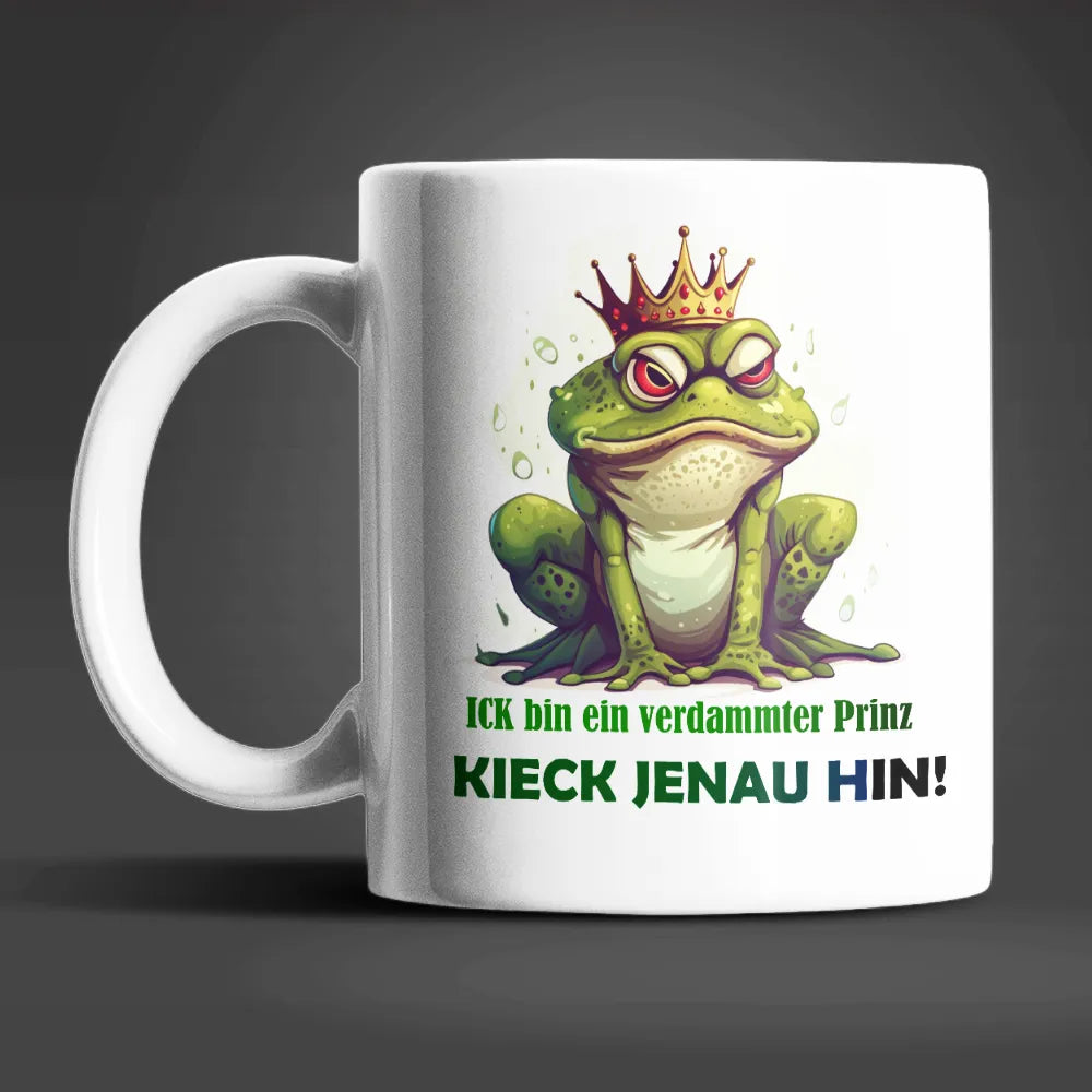 Frosch Prinz witzige lustige Keramik Kaffeetasse Teetasse Tasse Geschenke - WS-Trend.de