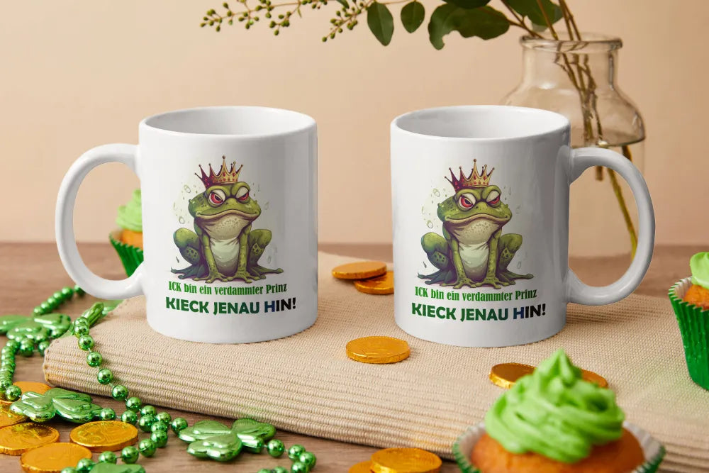 Frosch Prinz witzige lustige Keramik Kaffeetasse Teetasse Tasse Geschenke - WS-Trend.de